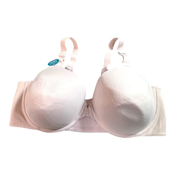 VANITY FAIR Front Close Bra 44D White Nylon Spandex Wireless Comfort Straps NEW - Picture 1 of 4